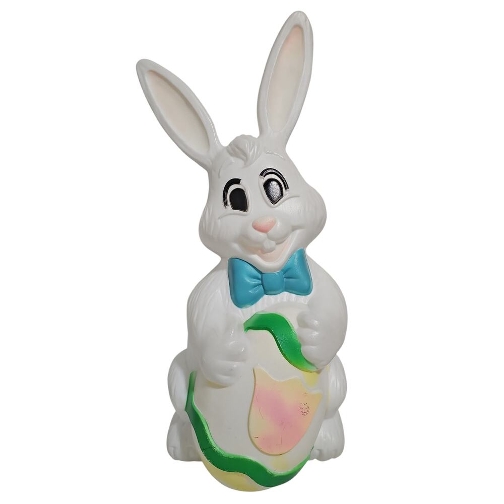 Easter Bunny Rabbit Blow Mold Vintage Sun Hill Ind 27.5" Tall Holiday Yard Decor